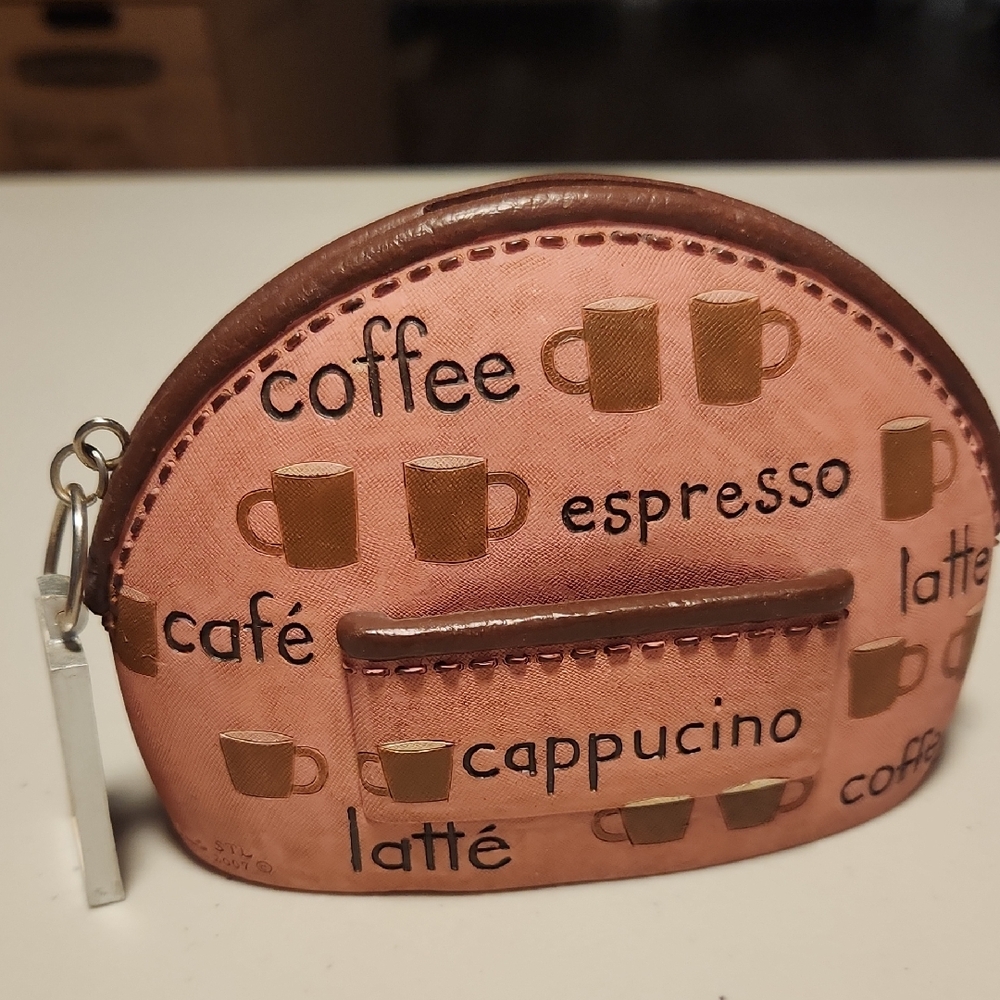 coffee theme purse-shaped piggy bank